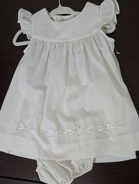 Luli & Me Eyelet White Dress